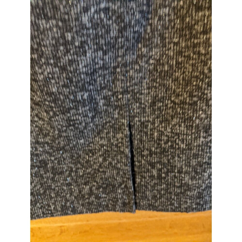 Liz Claiborne Size 14 Skirt Pencil Black Gray Shimmer Bling Lined Womens - Picture 3 of 5